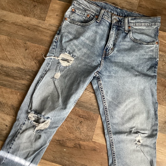 Levi's Mens 512 Light Blue Denim Jeans - Picture 5 of 7